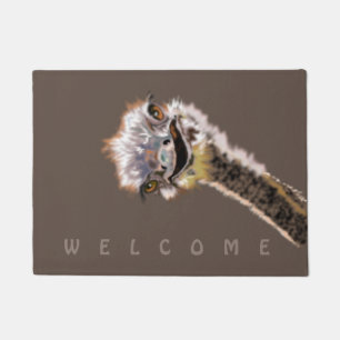 Happy Ostrich - Willkommen - Fußmatte