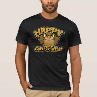 Happy Owl-O-Ween Dunkler T - Shirt