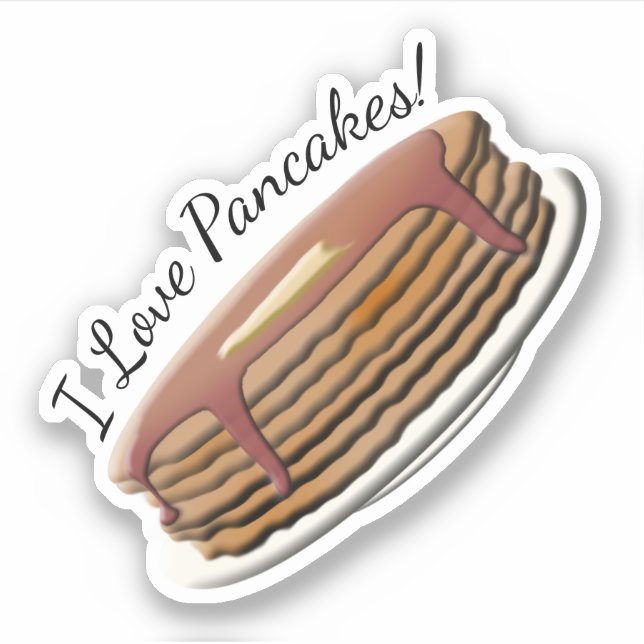 Happy Pancake Day Aufkleber (Vorderseite)