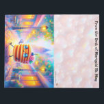 Happy Pancake Notepad Notizblock<br><div class="desc">Rococo Impressionism Kawaii Rainbows: "There's a lot going on here." Palais de Marigold St. May creates unique stationery for those that love all things cute, Kawaii, floral, and colorful. Note that the designs are generally created for the large notepads, stationery sheets, stickers, address labels, note cards, and envelopes. If you...</div>