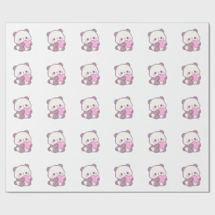 Happy Panda Design   Positive Niedliche Vibes Geschenkpapier