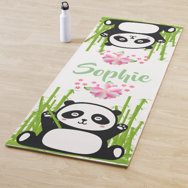 Happy Panda mit Bamboo & Cherry Blossom  Yogamatte (Beispiel)