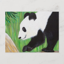 Happy Panda Painting Postkarte