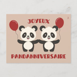 Happy Pandannizerin - Geburtstagswortspiel Postkarte