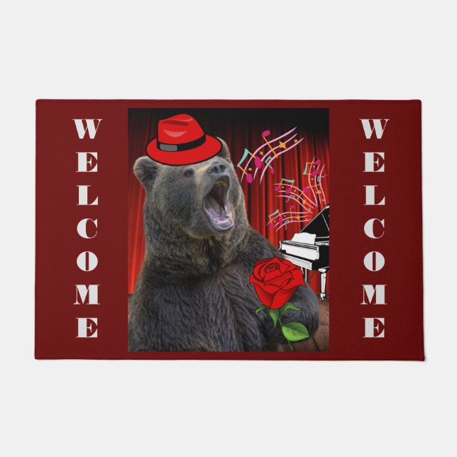 Happy Papa Bear Welcome Mat Fußmatte (Vorderseite)