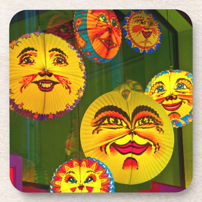 Happy Paper Fans Getränkeuntersetzer (Vorderseite)