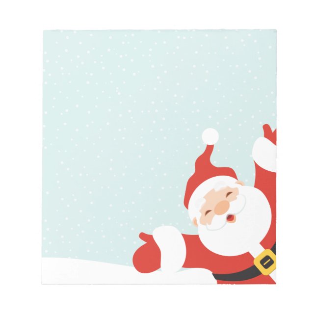 Happy Papercut Santa Notizblock (Vorderseite)
