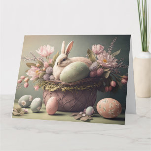 Happy Pâques souhaite pastel illustration Carte