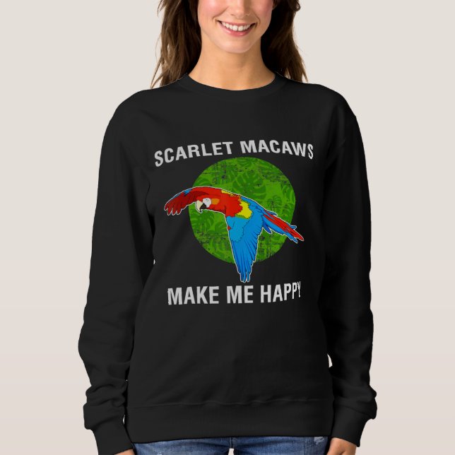 Happy Parrot Scarlet Macaw Sweatshirt (Vorderseite)