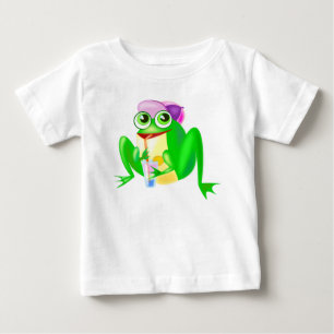 Happy Party Frog Baby T - Shirt Fun
