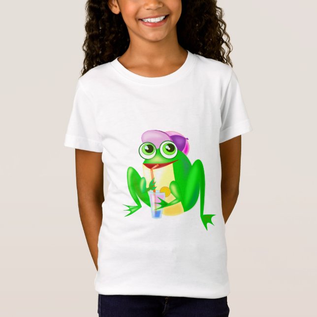 Happy Party Frog Funny T - Shirt (Vorderseite)