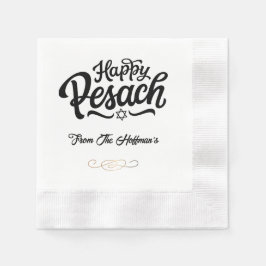Happy Passover | Einfach traditionelles Schwarz &  Serviette