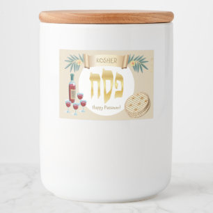 Happy Passover Holiday Kosher Pesach Seder Lebensmitteletikett