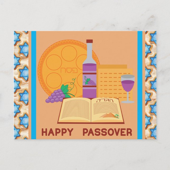 Happy Passover Postkarte (Vorderseite)