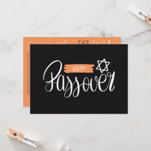 Happy Passover   Seder Pesach Solid Classic Black Einladung