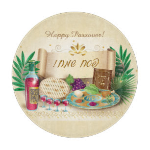 Happy Passover Spring Pesach Sever Vintag Schneidebrett