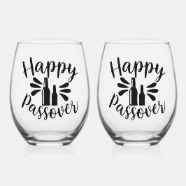 Happy Passover Weinglas Ohne Stiel