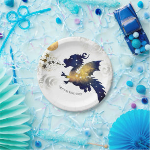 Happy Pastel Dragon Birthday Pappteller