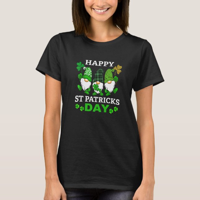 Happy Patrick's Day Green Gnomes St Patricks Day T-Shirt (Vorderseite)