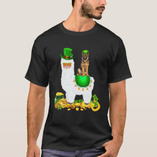 Happy Patrick's Day Leprechaun German Shepherd Rid T-Shirt