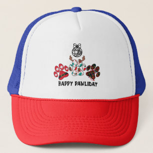 Happy Pawliday - Christmas Holiday Trucker Hat Truckerkappe