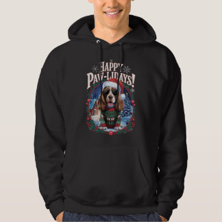 Happy Pawliday Cocker Spaniel Dog Weihnachtsspass Hoodie