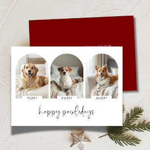 Happy Pawlidays Cartes photos with Dog Pets Name