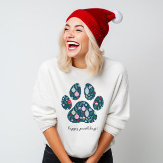 Happy Pawlidays Christmas Hund Lover Sweater Sweatshirt