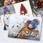Happy Pawlidays Christmas Tree 2 Foto Pet Puppy Feiertagskarte<br><div class="desc">Happy Pawlidays 2 Foto Haustier Hund Welpe Weihnachtskarte</div>