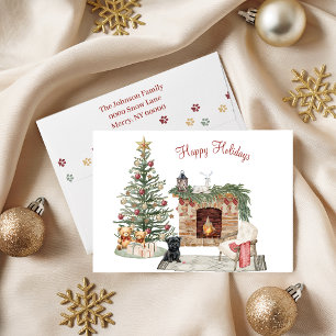 Happy Pawlidays Dog Design - Affenpinscher Feiertagskarte