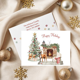 Happy Pawlidays Dog Design - Boxer Feiertagskarte