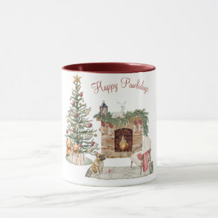 Happy Pawlidays Dog Design - French Bulldog Tasse