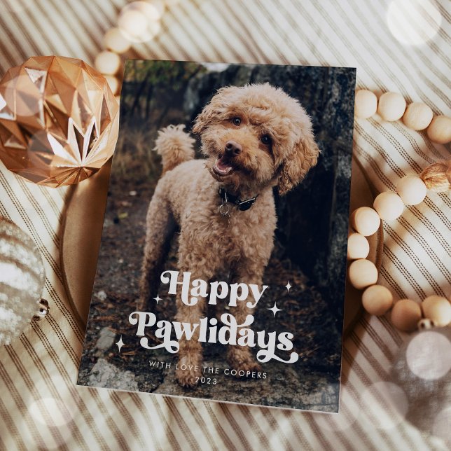 Happy Pawlidays Dog Foto Weihnachten (Von Creator hochgeladen)