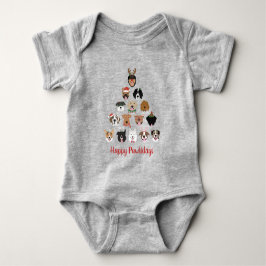 Happy Pawlidays Dog Weihnachtsbaum Baby Strampler
