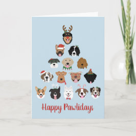 Happy Pawlidays Dog Weihnachtsbaum Karte