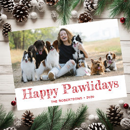 Happy Pawlidays Foto Feiertagskarte