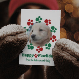 Happy Pawlidays Foto und Wreath Karte