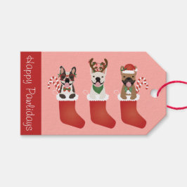 Happy Pawlidays French Bulldogs Christmas Strumpf Geschenkanhänger