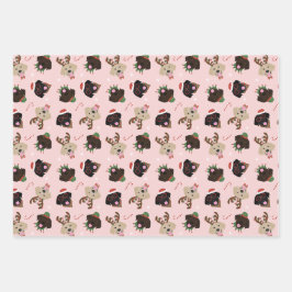 Happy Pawlidays Labrador Retriever Hunde Geschenkpapier Set