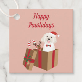 Happy Pawlidays Maltipoo Weihnachtsgeschenk Geschenkanhänger
