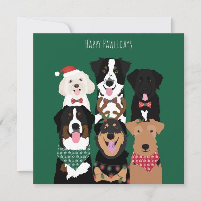 Happy Pawlidays Niedliche Weihnachten (Vorderseite)