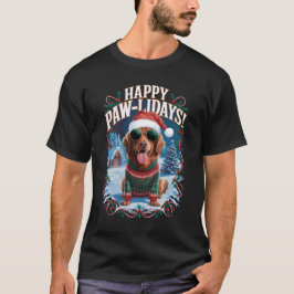 Happy Pawlidays Nova Scotia Duck Toller Weihnachte T-Shirt