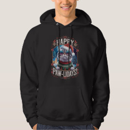 Happy Pawlidays Persian Cat Merry Christmas Fun Hoodie