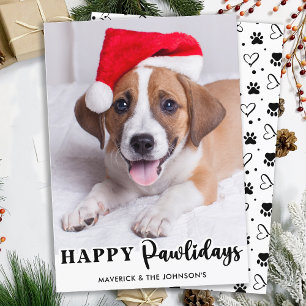 Happy Pawlidays Personalisiertes Niedliches Tier H Mitteilungskarte