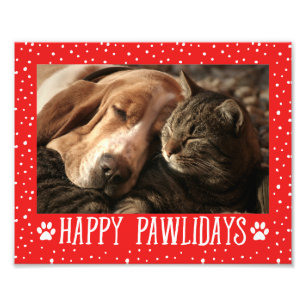 Happy Pawlidays   Red Holiday Fotodruck