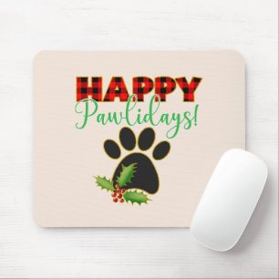 Happy Pawlidays Weihnachtsgeschenk für Hunde län Mousepad