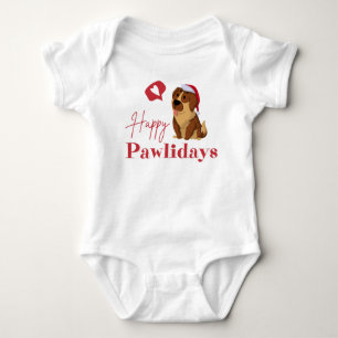 Happy Pawlydays Baby Strampler