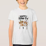 Happy Pawty Birthday Kids' Basic T - Shirt<br><div class="desc">Happy Pawty Birthday Kids' Basic T - Shirt</div>