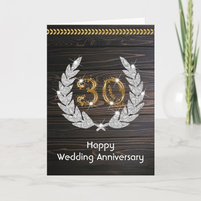 Happy Pearl 30. Hochzeitstag Karte (Vorderseite)