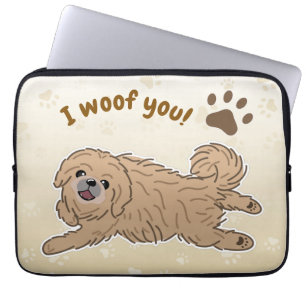 Happy Pekingese Dog Lover I Woof You Paws Laptopschutzhülle